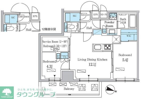 パークアクシス板橋本町ステーションゲートの物件間取画像